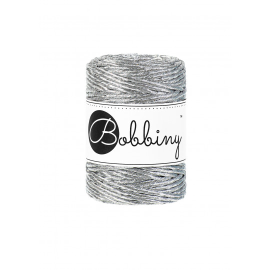 Torcido Bobbiny 3mm / 50m Metallic Silver