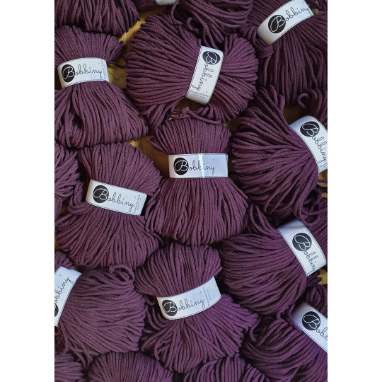 Entrançado Bobbiny 5mm / 100m Blackberry - Image 3