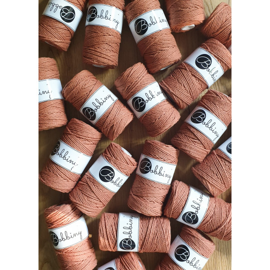 Corda Bobbiny 3mm / 100m Terracota - Image 3