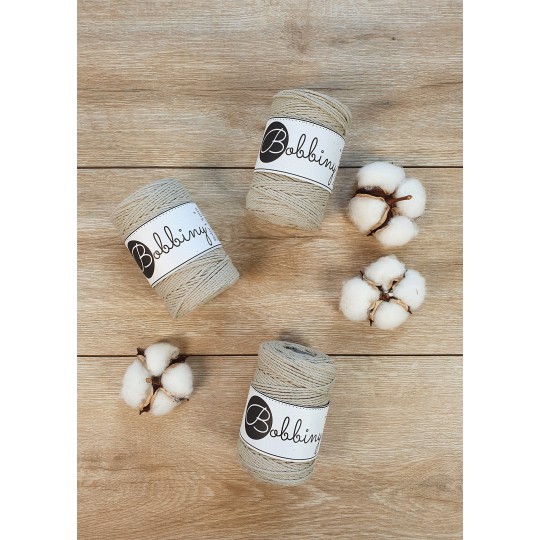 Corda Bobbiny 1.5mm / 100m Beige - Image 2