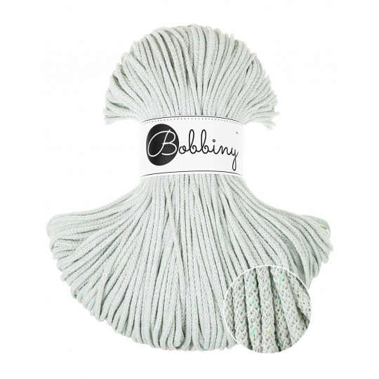 Entrançado Bobbiny 3mm / 100m Glossy Milky Green