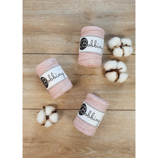Corda Bobbiny 1.5mm / 100m Pastel Pink - Image 2