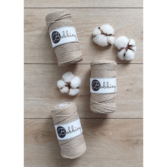 Torcido Bobbiny 3mm / 100m Golden Sand - Image 2