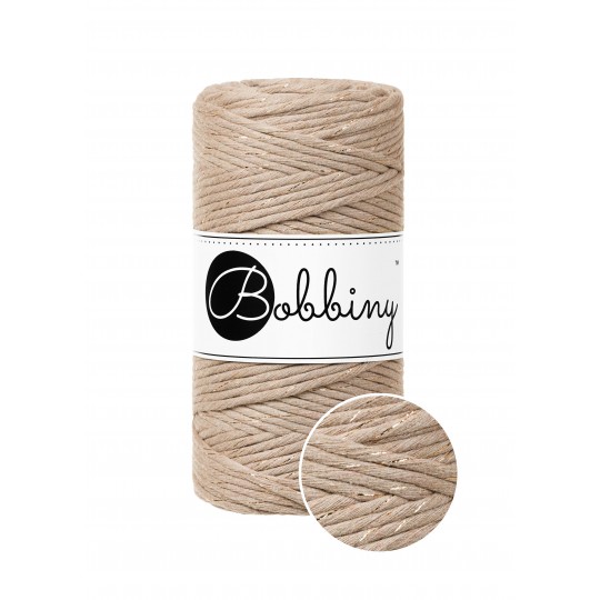 Torcido Bobbiny 3mm / 100m Golden Sand